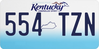KY license plate 554TZN