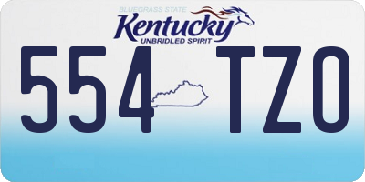 KY license plate 554TZO