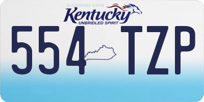 KY license plate 554TZP