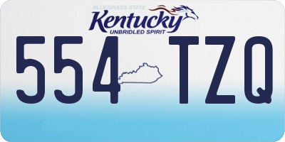 KY license plate 554TZQ