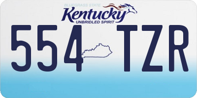 KY license plate 554TZR