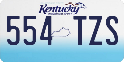 KY license plate 554TZS
