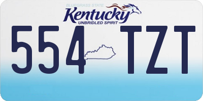 KY license plate 554TZT