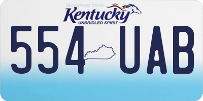 KY license plate 554UAB