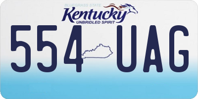 KY license plate 554UAG