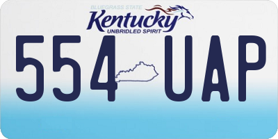 KY license plate 554UAP