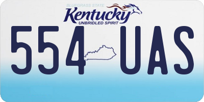 KY license plate 554UAS