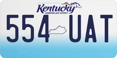 KY license plate 554UAT