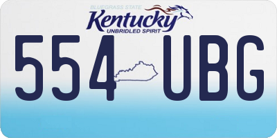 KY license plate 554UBG