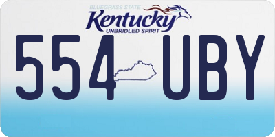 KY license plate 554UBY