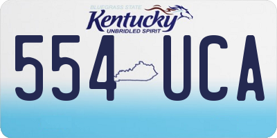 KY license plate 554UCA