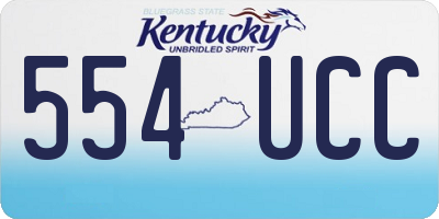 KY license plate 554UCC
