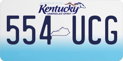 KY license plate 554UCG