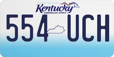 KY license plate 554UCH
