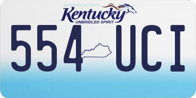 KY license plate 554UCI
