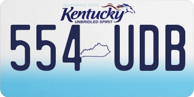 KY license plate 554UDB