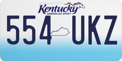 KY license plate 554UKZ