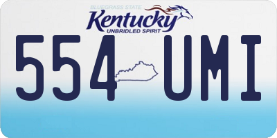 KY license plate 554UMI