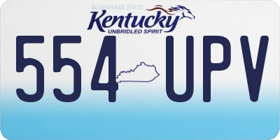 KY license plate 554UPV