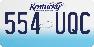 KY license plate 554UQC