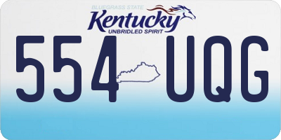 KY license plate 554UQG