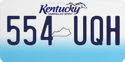 KY license plate 554UQH