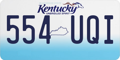 KY license plate 554UQI