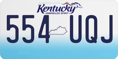 KY license plate 554UQJ