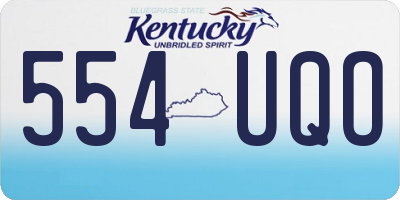KY license plate 554UQO