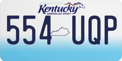 KY license plate 554UQP