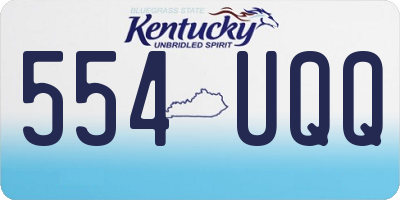 KY license plate 554UQQ