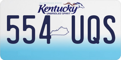 KY license plate 554UQS
