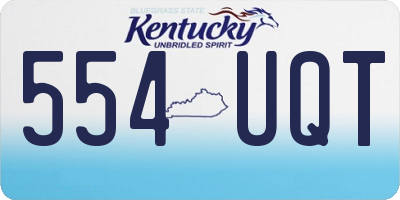 KY license plate 554UQT
