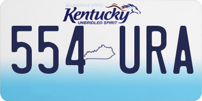 KY license plate 554URA