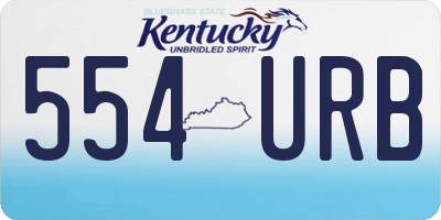 KY license plate 554URB