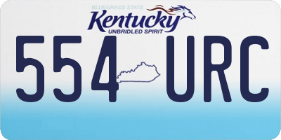 KY license plate 554URC