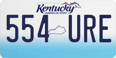 KY license plate 554URE
