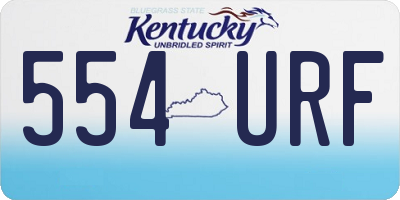 KY license plate 554URF