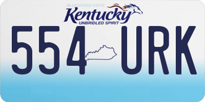 KY license plate 554URK