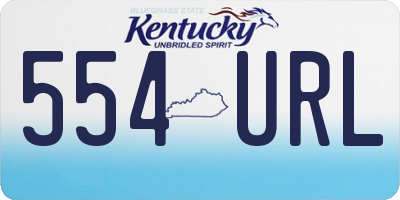 KY license plate 554URL
