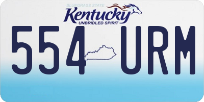 KY license plate 554URM