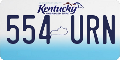 KY license plate 554URN