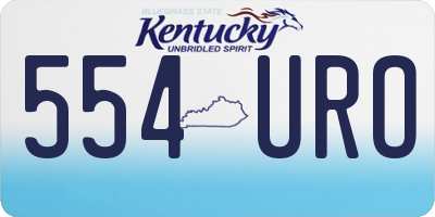 KY license plate 554URO