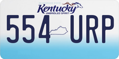 KY license plate 554URP