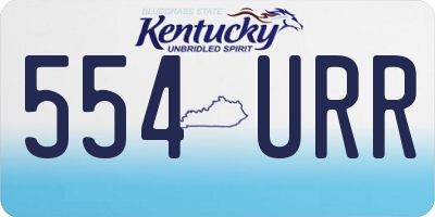 KY license plate 554URR
