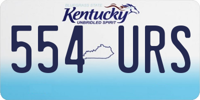 KY license plate 554URS