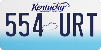 KY license plate 554URT
