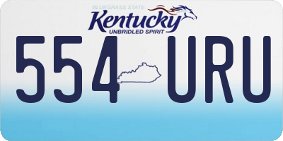 KY license plate 554URU