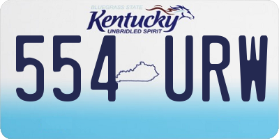 KY license plate 554URW