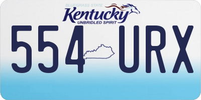 KY license plate 554URX